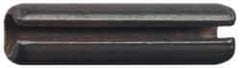 Made in USA - 1/2" Diam x 3-1/4" Long Slotted Spring Pin - Grade 1070-1090 Alloy Steel, Black Oxide Finish - Industrial Tool & Supply