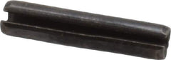 Made in USA - 1/8" Diam x 5/8" Long Slotted Spring Pin - Grade 1070-1090 Alloy Steel, Black Oxide Finish - Industrial Tool & Supply