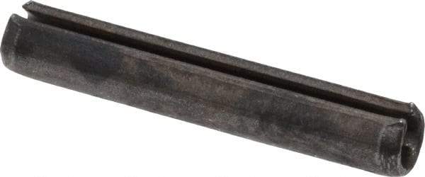Made in USA - 1/8" Diam x 3/4" Long Slotted Spring Pin - Grade 1070-1090 Alloy Steel, Black Oxide Finish - Industrial Tool & Supply