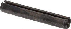 Made in USA - 1/8" Diam x 3/4" Long Slotted Spring Pin - Grade 1070-1090 Alloy Steel, Black Oxide Finish - Industrial Tool & Supply