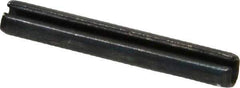 Made in USA - 1/8" Diam x 7/8" Long Slotted Spring Pin - Grade 1070-1090 Alloy Steel, Black Oxide Finish - Industrial Tool & Supply