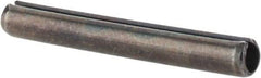 Made in USA - 1/8" Diam x 1" Long Slotted Spring Pin - Grade 1070-1090 Alloy Steel, Black Oxide Finish - Industrial Tool & Supply