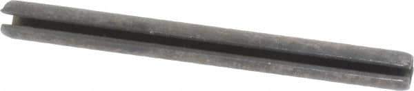 Made in USA - 1/8" Diam x 1-3/8" Long Slotted Spring Pin - Grade 1070-1090 Alloy Steel, Black Oxide Finish - Industrial Tool & Supply