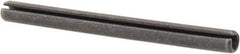 Made in USA - 1/8" Diam x 1-1/2" Long Slotted Spring Pin - Grade 1070-1090 Alloy Steel, Black Oxide Finish - Industrial Tool & Supply