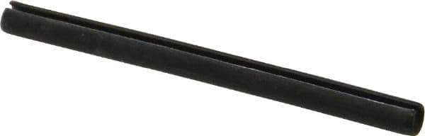 Made in USA - 1/8" Diam x 1-5/8" Long Slotted Spring Pin - Grade 1070-1090 Alloy Steel, Black Oxide Finish - Industrial Tool & Supply