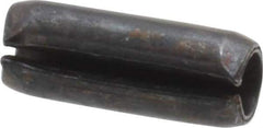 Made in USA - 3/16" Diam x 1/2" Long Slotted Spring Pin - Grade 1070-1090 Alloy Steel, Black Oxide Finish - Industrial Tool & Supply