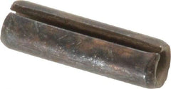 Made in USA - 3/16" Diam x 5/8" Long Slotted Spring Pin - Grade 1070-1090 Alloy Steel, Black Oxide Finish - Industrial Tool & Supply