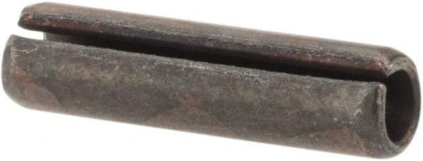 Made in USA - 3/16" Diam x 3/4" Long Slotted Spring Pin - Grade 1070-1090 Alloy Steel, Black Oxide Finish - Industrial Tool & Supply