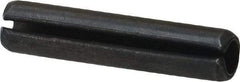 Made in USA - 3/16" Diam x 7/8" Long Slotted Spring Pin - Grade 1070-1090 Alloy Steel, Black Oxide Finish - Industrial Tool & Supply