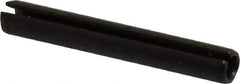 Made in USA - 3/16" Diam x 1-3/8" Long Slotted Spring Pin - Grade 1070-1090 Alloy Steel, Black Oxide Finish - Industrial Tool & Supply