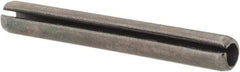 Made in USA - 3/16" Diam x 1-1/2" Long Slotted Spring Pin - Grade 1070-1090 Alloy Steel, Black Oxide Finish - Industrial Tool & Supply