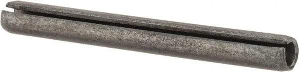 Made in USA - 3/16" Diam x 1-3/4" Long Slotted Spring Pin - Grade 1070-1090 Alloy Steel, Black Oxide Finish - Industrial Tool & Supply