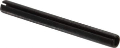Made in USA - 3/16" Diam x 1-7/8" Long Slotted Spring Pin - Grade 1070-1090 Alloy Steel, Black Oxide Finish - Industrial Tool & Supply