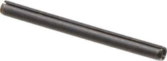 Made in USA - 3/16" Diam x 2-1/4" Long Slotted Spring Pin - Grade 1070-1090 Alloy Steel, Black Oxide Finish - Industrial Tool & Supply