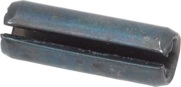 Made in USA - 1/4" Diam x 3/4" Long Slotted Spring Pin - Grade 1070-1090 Alloy Steel, Black Oxide Finish - Industrial Tool & Supply