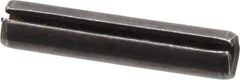 Made in USA - 1/4" Diam x 1-1/4" Long Slotted Spring Pin - Grade 1070-1090 Alloy Steel, Black Oxide Finish - Industrial Tool & Supply