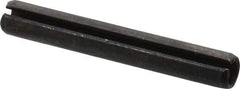Made in USA - 1/4" Diam x 1-3/4" Long Slotted Spring Pin - Grade 1070-1090 Alloy Steel, Black Oxide Finish - Industrial Tool & Supply