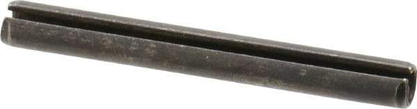Made in USA - 1/4" Diam x 2-1/4" Long Slotted Spring Pin - Grade 1070-1090 Alloy Steel, Black Oxide Finish - Industrial Tool & Supply