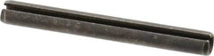 Made in USA - 1/4" Diam x 2-1/4" Long Slotted Spring Pin - Grade 1070-1090 Alloy Steel, Black Oxide Finish - Industrial Tool & Supply