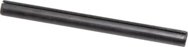 Made in USA - 1/4" Diam x 3" Long Slotted Spring Pin - Grade 1070-1090 Alloy Steel, Black Oxide Finish - Industrial Tool & Supply