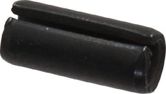 Made in USA - 5/16" Diam x 3/4" Long Slotted Spring Pin - Grade 1070-1090 Alloy Steel, Black Oxide Finish - Industrial Tool & Supply
