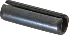 Made in USA - 5/16" Diam x 1" Long Slotted Spring Pin - Grade 1070-1090 Alloy Steel, Black Oxide Finish - Industrial Tool & Supply