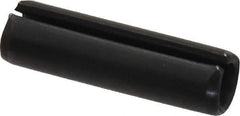 Made in USA - 5/16" Diam x 1-1/8" Long Slotted Spring Pin - Grade 1070-1090 Alloy Steel, Black Oxide Finish - Industrial Tool & Supply