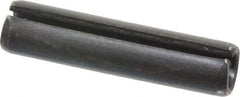Made in USA - 5/16" Diam x 1-3/8" Long Slotted Spring Pin - Grade 1070-1090 Alloy Steel, Black Oxide Finish - Industrial Tool & Supply