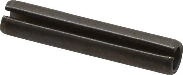 Made in USA - 5/16" Diam x 1-5/8" Long Slotted Spring Pin - Grade 1070-1090 Alloy Steel, Black Oxide Finish - Industrial Tool & Supply