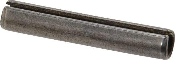 Made in USA - 5/16" Diam x 1-3/4" Long Slotted Spring Pin - Grade 1070-1090 Alloy Steel, Black Oxide Finish - Industrial Tool & Supply