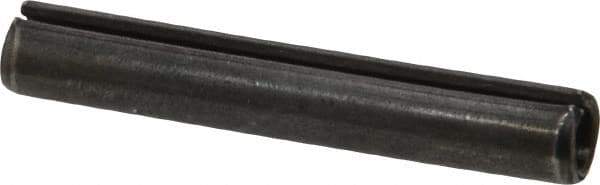 Made in USA - 5/16" Diam x 2" Long Slotted Spring Pin - Grade 1070-1090 Alloy Steel, Black Oxide Finish - Industrial Tool & Supply
