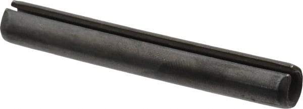 Made in USA - 5/16" Diam x 2-1/4" Long Slotted Spring Pin - Grade 1070-1090 Alloy Steel, Black Oxide Finish - Industrial Tool & Supply
