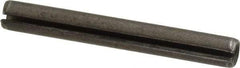 Made in USA - 5/16" Diam x 2-1/2" Long Slotted Spring Pin - Grade 1070-1090 Alloy Steel, Black Oxide Finish - Industrial Tool & Supply
