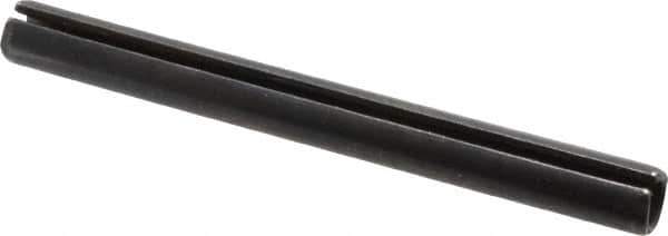 Made in USA - 5/16" Diam x 3-1/4" Long Slotted Spring Pin - Grade 1070-1090 Alloy Steel, Black Oxide Finish - Industrial Tool & Supply