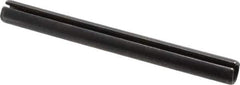 Made in USA - 5/16" Diam x 3-1/4" Long Slotted Spring Pin - Grade 1070-1090 Alloy Steel, Black Oxide Finish - Industrial Tool & Supply