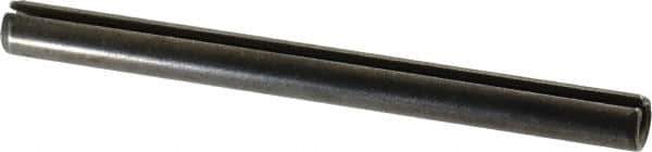 Made in USA - 5/16" Diam x 3-3/4" Long Slotted Spring Pin - Grade 1070-1090 Alloy Steel, Black Oxide Finish - Industrial Tool & Supply