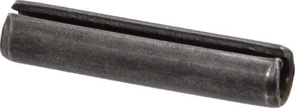 Made in USA - 3/8" Diam x 1-3/4" Long Slotted Spring Pin - Grade 1070-1090 Alloy Steel, Black Oxide Finish - Industrial Tool & Supply