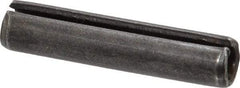 Made in USA - 3/8" Diam x 1-3/4" Long Slotted Spring Pin - Grade 1070-1090 Alloy Steel, Black Oxide Finish - Industrial Tool & Supply