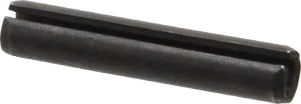 Made in USA - 3/8" Diam x 2" Long Slotted Spring Pin - Grade 1070-1090 Alloy Steel, Black Oxide Finish - Industrial Tool & Supply