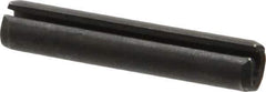 Made in USA - 3/8" Diam x 2" Long Slotted Spring Pin - Grade 1070-1090 Alloy Steel, Black Oxide Finish - Industrial Tool & Supply