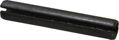 Made in USA - 3/8" Diam x 2-1/4" Long Slotted Spring Pin - Grade 1070-1090 Alloy Steel, Black Oxide Finish - Industrial Tool & Supply
