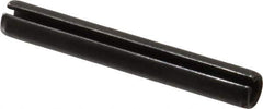 Made in USA - 3/8" Diam x 2-3/4" Long Slotted Spring Pin - Grade 1070-1090 Alloy Steel, Black Oxide Finish - Industrial Tool & Supply