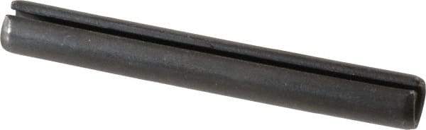 Made in USA - 3/8" Diam x 3" Long Slotted Spring Pin - Grade 1070-1090 Alloy Steel, Black Oxide Finish - Industrial Tool & Supply