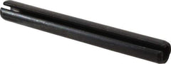 Made in USA - 3/8" Diam x 3-1/4" Long Slotted Spring Pin - Grade 1070-1090 Alloy Steel, Black Oxide Finish - Industrial Tool & Supply