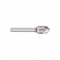 SGS - 1/2" Head Diam, 1/4" Shank Diam, 3 Flute 60° Solid Carbide Countersink - Industrial Tool & Supply