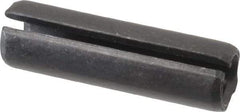 Made in USA - 7/16" Diam x 1-1/2" Long Slotted Spring Pin - Grade 1070-1090 Alloy Steel, Black Oxide Finish - Industrial Tool & Supply