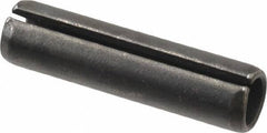 Made in USA - 7/16" Diam x 1-3/4" Long Slotted Spring Pin - Grade 1070-1090 Alloy Steel, Black Oxide Finish - Industrial Tool & Supply