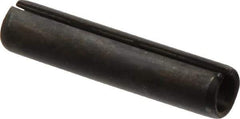 Made in USA - 7/16" Diam x 2" Long Slotted Spring Pin - Grade 1070-1090 Alloy Steel, Black Oxide Finish - Industrial Tool & Supply