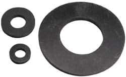 Made in USA - 3/8" Screw, Grade 60 Neoprene Standard Flat Washer - 0.355" ID x 5/8" OD, 0.108" Thick, Plain Finish - Industrial Tool & Supply