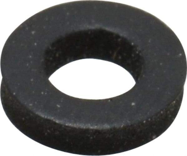 Made in USA - #6 Screw, Grade 60 Neoprene Standard Flat Washer - 0.12" ID x 1/4" OD, 0.077" Thick, Plain Finish - Industrial Tool & Supply